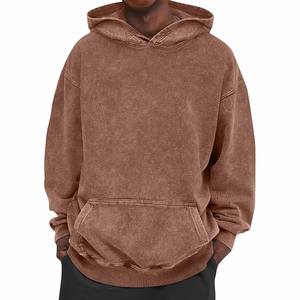 เสื้อฮู้ดดี้โอเวอร์ไซส์ สไตล์วินเทจฟอกสี ลุคสตรีทแวร์ลำลอง ทรงหลวม - Product Image 5