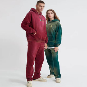 Survêtements délavés à l'acide de haute qualité avec impression de logo personnalisée pour hommes survêtements délavés à l'acide respirants à séchage rapide - Product Image 5