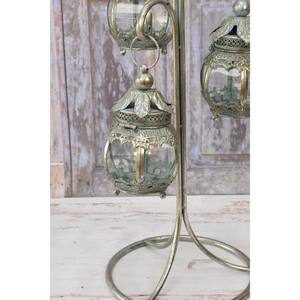 Haute qualité métal verre or lanterne ensemble décor à la maison noël bougeoir lunettes transparentes prix de gros - Product Image 3