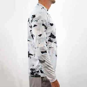 Camisa de Pesca de Manga Larga de Verano, Transpirable, Antibacteriana, con Protección Solar UPF 35, Logotipo Personalizado, Sublimada, Ajuste Cómodo, OEM - Product Image 2