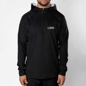 Sweat à capuche léger et respirant pour homme, en polaire, avec demi-zip, logo brodé, design décontracté, imprimé, best-seller - Product Image 1