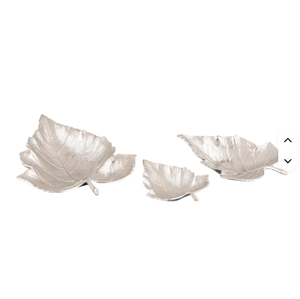 Bandeja de níquel con diseño de hoja de aluminio fundido, bandeja decorativa de boda galvanizada, bandeja de servicio de Metal con forma de hoja - Product Image 6