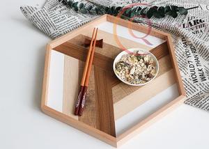 Plateau de service élégant en bois, texture bois naturel, couleurs personnalisables, durable, non toxique, conçu pour un service raffiné, MOQ 100 pièces - Product Image 5