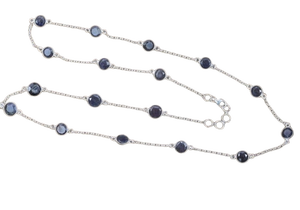 Collier chaîne mois de juillet pierre de naissance forme ronde Onyx noir 925 argent sterling pierre précieuse collier de créateur cadeau pour elle - Product Image 5