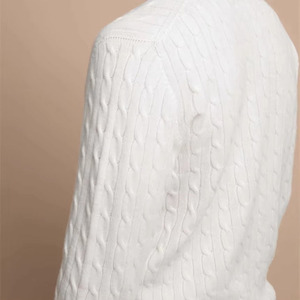 Pull en cachemire 100% anti-rétrécissement respirant sur mesure de haute qualité couleur légère pour homme - Product Image 2