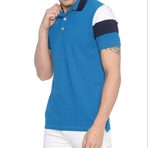 Vente en gros de t-shirts de golf 100% coton pour hommes conception personnalisée séchage rapide pour polo surdimensionné manches courtes coupe séchage rapide solide tricoté - Product Image 5