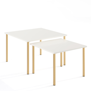 Bluewud gustowe Vuông Thiết Kế Gỗ Cà Phê Trung Tâm Trà <span class=keywords><strong>Teapoy</strong></span> Giao Diện Điều Khiển Bảng Cho Phòng Khách Hội Trường Đồ Nội Thất Bộ 2 Màu Trắng - Product Image 5