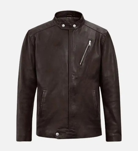 Stylish Black Winter Men's Leather Jacket <b>in</b> <b>All</b> Sizes with Custom Logo and Zipper Private Label - Product Image 1