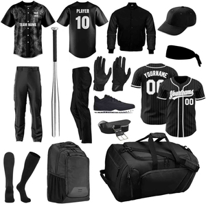Paquete de conjuntos de uniformes de béisbol Diseños de sublimación personalizados Paquete de uniforme de béisbol completo con diseño y tamaño personalizados - Product Image 1