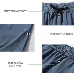 Pantalones cortos deportivos para hombre de poliéster 100% al por mayor, diseño personalizado de secado rápido y respetuoso con el medio ambiente con estilo de calle de color sólido - Product Image 5