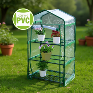 Kit de Montaje de Invernadero Verdelook para Plantas, 3 Estantes, Verde (69x49x125cm), Invernaderos y Cuartos de Cultivo - Product Image 3