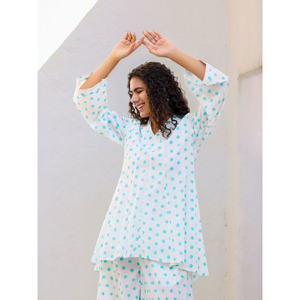 เสื้อคุร์ตาผ้าฝ้ายลายจุด Aarna - Product Image 3