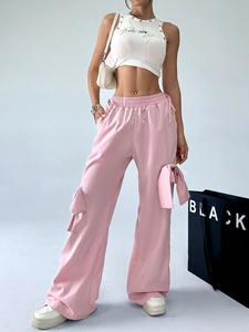 Organic Cotton Stylish <b>Cargo</b> <b>Pants</b> <b>Women</b> Custom Casual Design Wholesale <b>Pants</b> High Quality Breathable Woman Trousers - Product Image 4