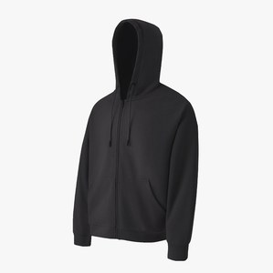Haute qualité 100% coton personnalisé pour 3D mousse polaire hiver hommes Full Zip surdimensionné à capuche - Product Image 6