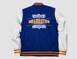 เสื้อแจ็คเก็ตเบสบอลปักลายสำหรับผู้ชาย สไตล์วาร์ซิตี้  ผ้าโพลีเอสเตอร์ แขนยาว กันลม ติดกระดุมเคลือบ - Product Image 3