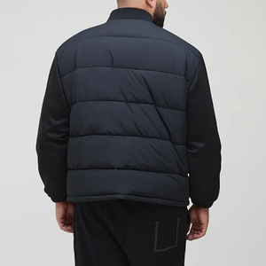 Men's High Quality Canvas Light Weight Puffer <b>Jacket</b> Comfortable <b>Mandarin</b> <b>Collar</b> Front Logo Street Style Winter Wear - Product Image 5