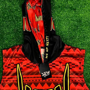 Best Quality Latest Design Custom 7 on 7 American Football Uniforms Youth XL Regular Fit Sublimation Technique Wholesale Sets - Product Image 4