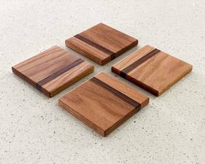 Sous-verres en bois pour tapis de table ménagers et tampons Fabricant en gros Taille personnalisée Sous-verre en bois de forme carrée en bois naturel - Product Image 5