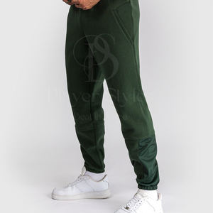 Pantalon de survêtement personnalisé de luxe pour hommes Pantalon droit en coton lourd Broderie Logo décontracté Léger Vêtements de sport unis - Product Image 2