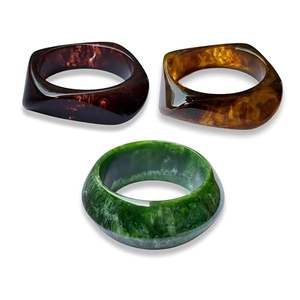 ชุดกำไลข้อมือเรซิ่นแก้วทอมือ UnfoldSelf กันน้ำ สีน้ำตาล/เขียว แฟชั่นโดดเด่นสำหรับงานแต่งงาน สำหรับผู้หญิง/เด็กผู้หญิง - Product Image 4