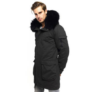 Veste parka pour homme à capuche, couleur unie, teinte unie, style streetwear, tenue tendance, meilleure qualité, veste de snowboard et de pluie, devant - Product Image 4