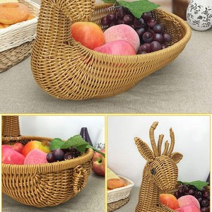 Cesta de Almacenamiento de Ratán Hecha a Mano Ecológica de la Mejor Colección, Estilo Bohemio Minimalista, Decoración para Almacenamiento de Alimentos, Tamaño Personalizable - Product Image 2