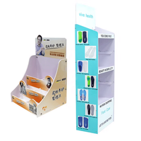 Soporte de exhibición de PVC corrugado portátil personalizado, soporte de suelo plegable moderno con función giratoria desmontable para tienda de supermercado