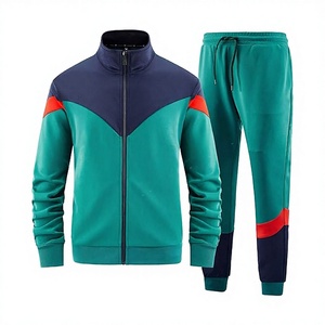 Unisex Winter Casual Solid Acid Wash Breathable Lightweight Fleece Sweatsuit Warm Polyester 2 Piece Set Full Zip <b>Jacket</b> Side - Product Image 1