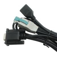 Cable RJ12 Hembra DB9 RS232, Conversor de Puerto Serie, Conectividad USB, Alimentación de 12V, Conductor de Cobre Estañado, Aislamiento de PVC, Industrial