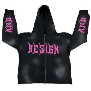 Top vente hommes sweat à capuche thermique sweats personnalisés moelleux polaire lavage à l'acide hiver chaud sweats à capuche pour hommes - Product Image 4