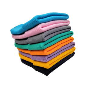 OEM Custom logo Trendy Cold Ski Melon <b>Cap</b> Unisex Soft Stretch Skullcap Winter Warm Solid <b>Plain</b> Cuffed Wool Knitted Beanie <b>Cap</b> - Product Image 3