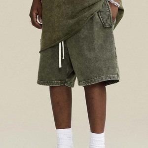 กางเกงวอร์มขาสั้นผ้าคอตตอนซักแบบวินเทจผ้าซับเหงื่อหนาสำหรับสตรีทแวร์ออกแบบได้ตามต้องการ2025 - Product Image 2