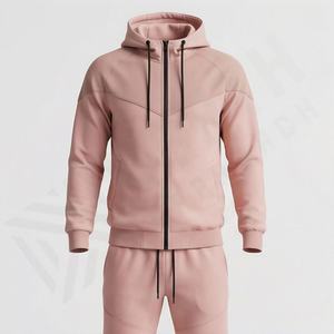 Conjunto Deportivo para Hombre, Estilo Oversize, Transpirable, para Correr, Venta al Por Mayor, Dos Piezas, Sudadera con Capucha y Pantalones, Logotipo Personalizado, Traje Deportivo Informal - Product Image 1