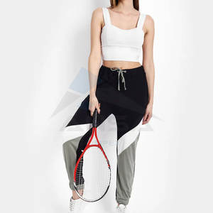 Pantalones Deportivos de Felpa de Algodón Peinado de Alta Calidad para Mujer, Pantalones de Yoga Cálidos para Invierno con Decoración de Logotipo de Encaje, Corte Ajustado - Product Image 6