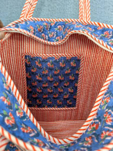 Sac fourre-tout en coton uni fait à la main avec fermeture éclair, idéal pour l'été, l'automne, l'hiver, les courses, les voyages, cadeau personnalisé pour elle, rose - Product Image 6