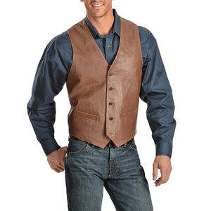 LOGO Polyester remplissage nouveau gilet sans manches vêtements d'extérieur d'hiver respirant OEM conception personnalisée hommes gilet en cuir avec personnalisé - Product Image 5