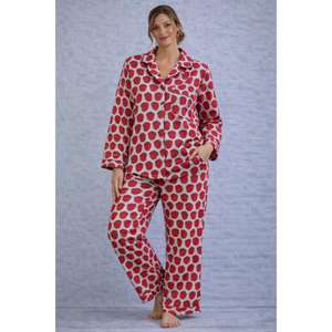 Ensemble de pyjama pour femmes en coton indien à imprimé floral, respirant, doux, décontracté, de luxe, en gros - Product Image 1