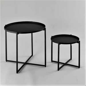 Mesa de centro ovalada de MDF de estilo moderno nórdico con mesa auxiliar con patas de metal de hierro para muebles de sala de estar - Product Image 5