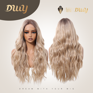 Adalynn-DWY High Quality Synthetic HD Lace Front Small Cap Glueless Brown Body Wave Pre-Plucked <b>Wig</b> for Women <b>Afro</b> Transparent - Product Image 3