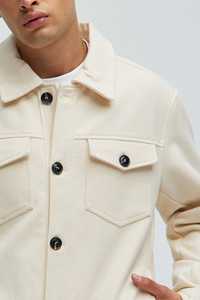 Chaqueta sólida a cuadros de manga larga para hombre, cuello levantado, suave, cálida, cómoda, elegante, con botones, cremallera Vintage para invierno al aire libre - Product Image 6