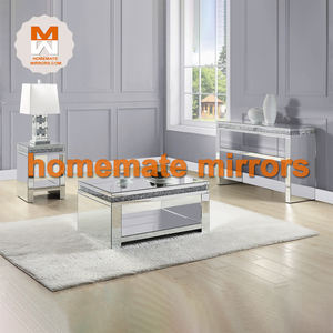 Mesa de <span class=keywords><strong>consola</strong></span> con espejo de cristal <span class=keywords><strong>barata</strong></span> de alta calidad con diamante triturado - Product Image 4