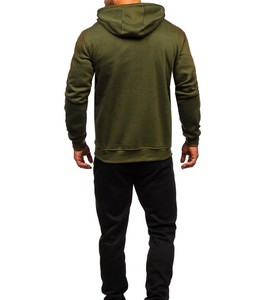 Chándal de hombre al por mayor elegante Sudadera con capucha y cremallera con pantalones Jogger ropa de fitness Venta al por mayor slim fit Sudadera con capucha y pantalón con cremallera - Product Image 3