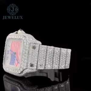 Montre Antique Antique Antique en Édition Limitée avec Pierres Glacées Design Drapeau USA et Élégant Bracelet Hip Hop Personnalisé de 20mm - Product Image 3