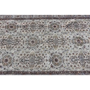 Vintage Turkish Rug, 3.8x6.6 ft Area Rug, <b>Brown</b> Floral Rug - Product Image 5