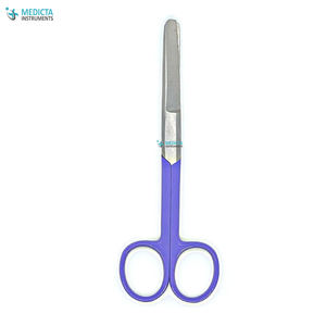 Tijera de lactancia, 14cm, Color azul marino, recta, con punta roblada - Product Image 2