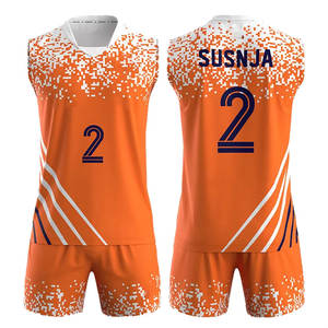 Camiseta de Voleibol con Logotipo Personalizado al por Mayor, Conjunto para Hombre y Mujer, Diseño Único, Impresión por Transferencia de Calor, Tu Propio Logotipo, 100% - Product Image 1