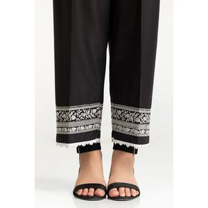 Pantalones Casuales para Mujer IUSTTR-42012 Negros con Bordado, Transpirables, Ligeros, Cintura Elástica, Talla XL, Bordado Medio - Product Image 1