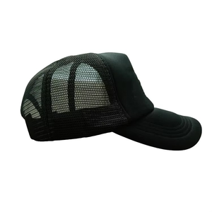 Chapeau de camionneur en maille respirante avec broderie 3D profil haut noir Logo personnalisé chapeau d'ombre respirant en polyester chapeaux de course ajustés - Product Image 3