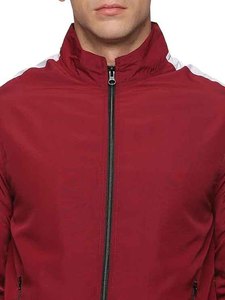 Ensemble de survêtement rouge pour homme, fermeture éclair intégrale, vêtements de sport décontractés, polyester respirant, motif à motifs, poches latérales, autres coupes, vêtements d'hiver - Product Image 5