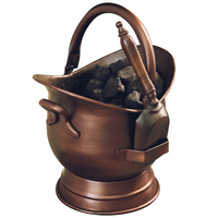 Seau à charbon en métal fait à la main avec finition antique en cuivre, de bonne qualité, forme et taille personnalisées, seau à charbon pour le stockage du charbon